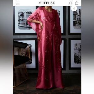 Brand new- never worn-Suffuse Elegant Embellished Women's Kaftan in Deep Magenta